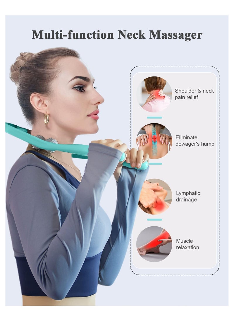 SYOSI Neck Massager Upgrade, Neck Massager for Pain Relief deep Tissue, 6 Balls Massage Roller, Shoulder Massager, Manual Neck Massager, Handheld Neck and Back Massager Roller Legs Shoulder Relaxer  - Image 3