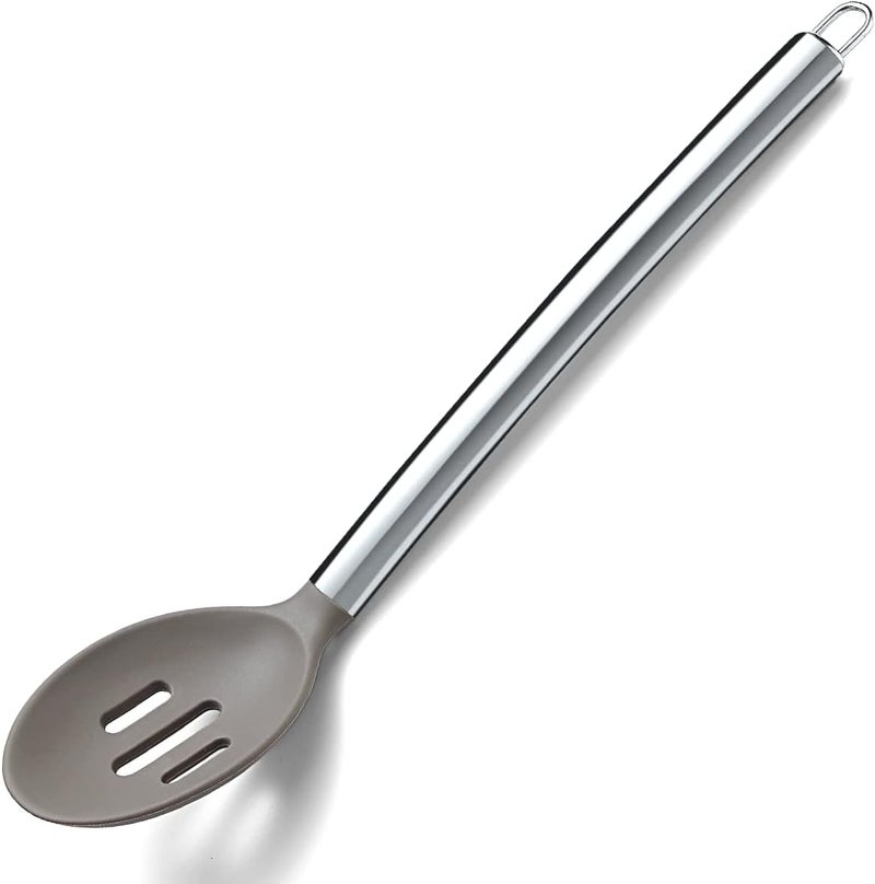 Berglander Cooking Spoon, Non-stick Silicone Slotted, Basting Spoon For Cooking, Kitchen Serving Dishwasher Safe, Easy to Clean - Image 1