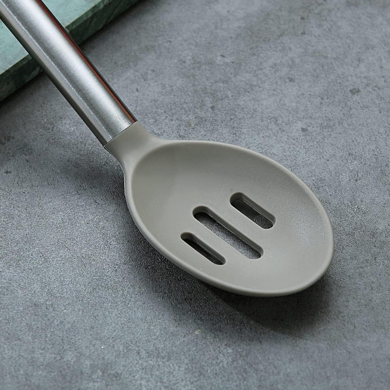 Berglander Cooking Spoon, Non-stick Silicone Slotted, Basting Spoon For Cooking, Kitchen Serving Dishwasher Safe, Easy to Clean - Image 5