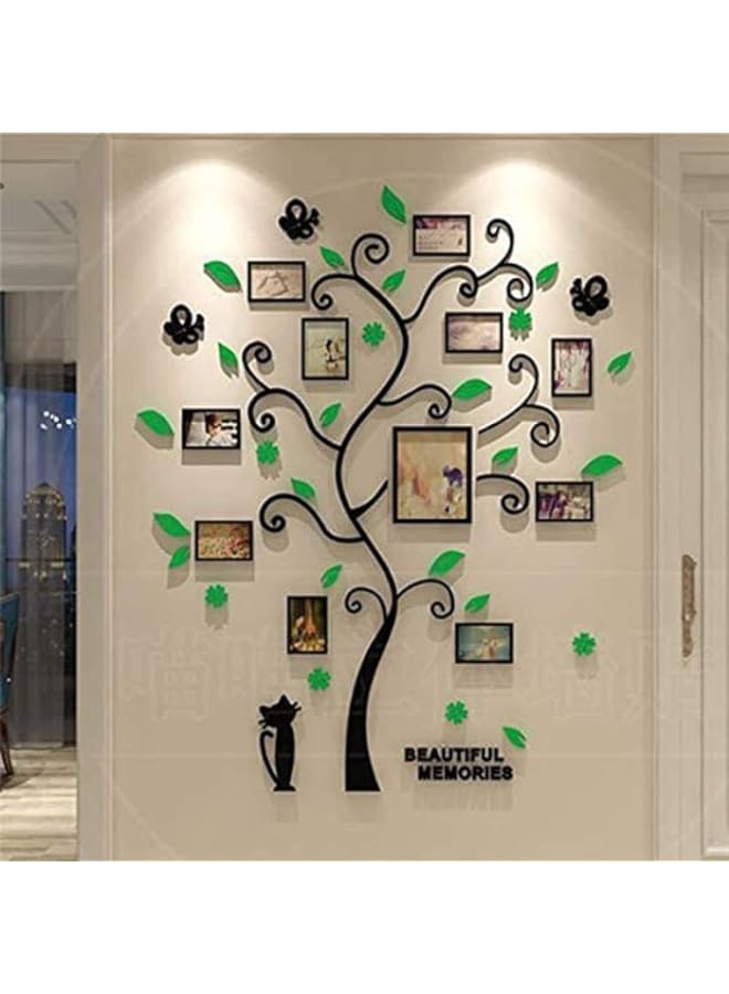 Raxoom 3D Tree Decal Acrylic Photo Album For Wall Tree Shape Decoration Stickers Home Decor Wall Poster Hanging (Color : Black) - Image 4