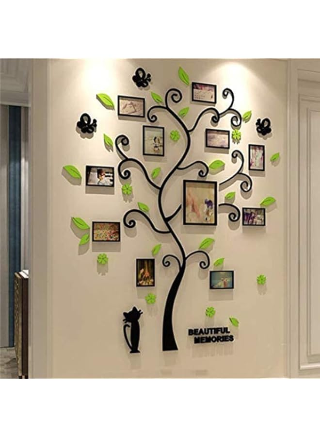 Raxoom 3D Tree Decal Acrylic Photo Album For Wall Tree Shape Decoration Stickers Home Decor Wall Poster Hanging (Color : Black) - Image 3