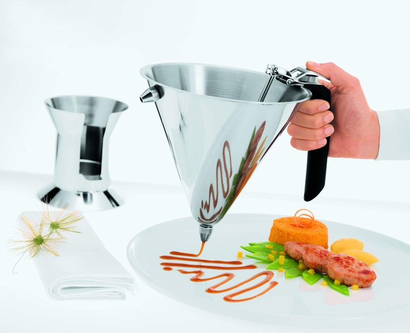 Rösle Stainless Steel Confectionary Funnel with Silicone Handle - Image 5