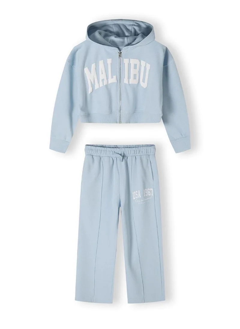 مينوتي Teen Girls Cropped Zip Through Hoodie and Wide Leg Jogger Set