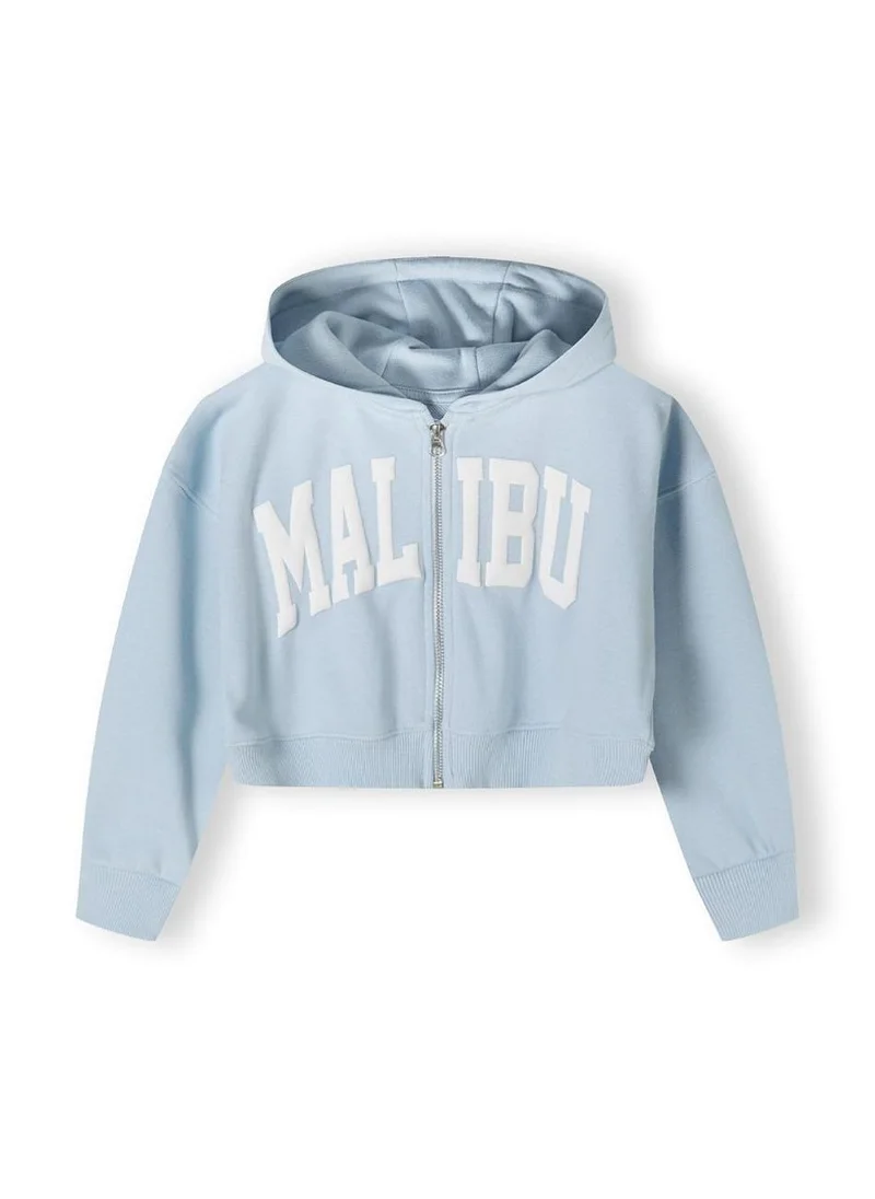MINOTI Teen Girls Cropped Zip Through Hoodie and Wide Leg Jogger Set