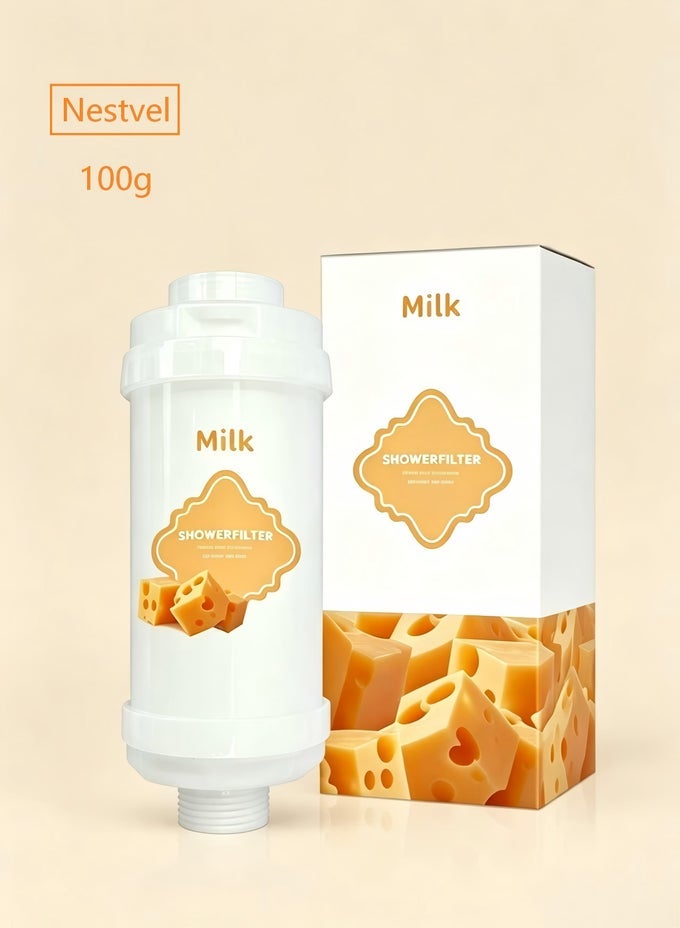 VITAMIN SCENTED BEADS SHOWER FLITER, ANTI HAIR LOSS, PREVENTS DRY SKIN, CHLORINE REMOVAL, RUST REMOVAL, RELAXING AROMATHERAPY, NON-TOXIC (MILK SCENT),100G