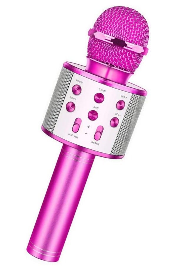 Wireless Bluetooth Karaoke Microphone, Rechargeable Kids Microphone Karaoke Machine,Professional Handheld Karaoke Mic Speaker Home KTV Kids Birthday Party - Best Gifts for Kids Adults (Pink) - Image 1