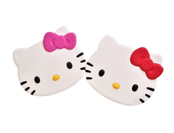 HelloKittyFriends HelloKittyFriends Sanrio Hello Kitty DieCut Compact Travel Tabletop Mount Handy Mirror 1pc Pink or Red 
