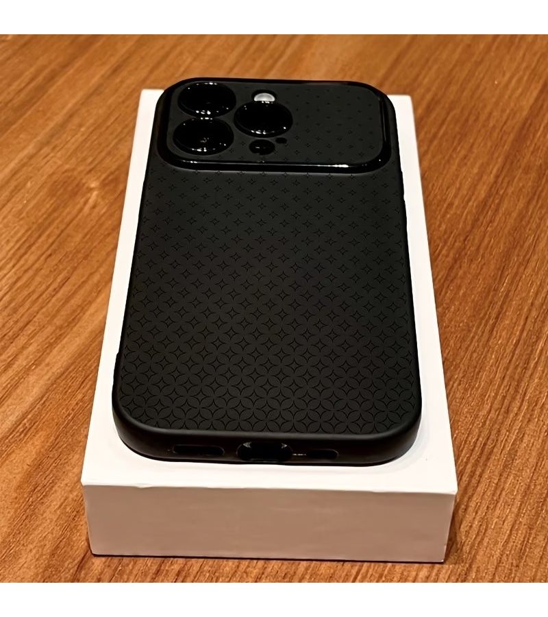 غلاف هاتف ماتي واقي من الصدمات بخلفية نافذة نجمية خط أسود غير لامع لـ iPhone 15 Pro Max - Image 5