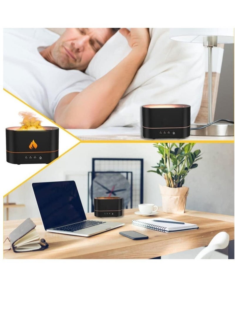 Flame humidifier for bedroom, Essential oil diffuser cool mist humidifiers for home mini air small personal humidifier, 200 ml Lasts Up to 10 Hours - Image 5