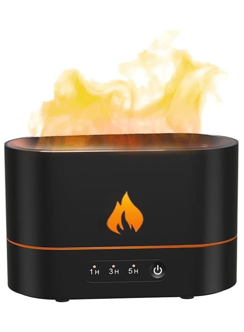 Flame humidifier for bedroom, Essential oil diffuser cool mist humidifiers for home mini air small personal humidifier, 200 ml Lasts Up to 10 Hours - Image 1