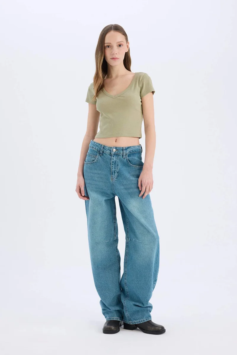 ديفاكتو Slim Fit Camisole Short Sleeve T-Shirt