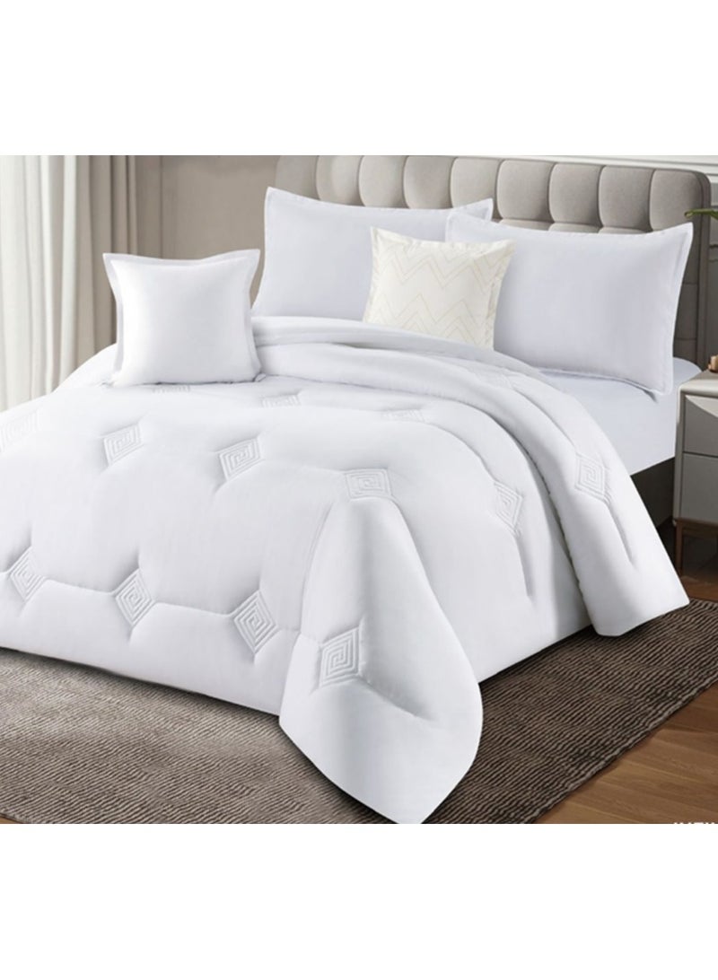 إينفينيتي مفرش سرير نفرين 6 قطع – لحاف ناعم مع شرشف مغاط وتلبيسات مخدات لتجديد غرفة النوم - Image 3