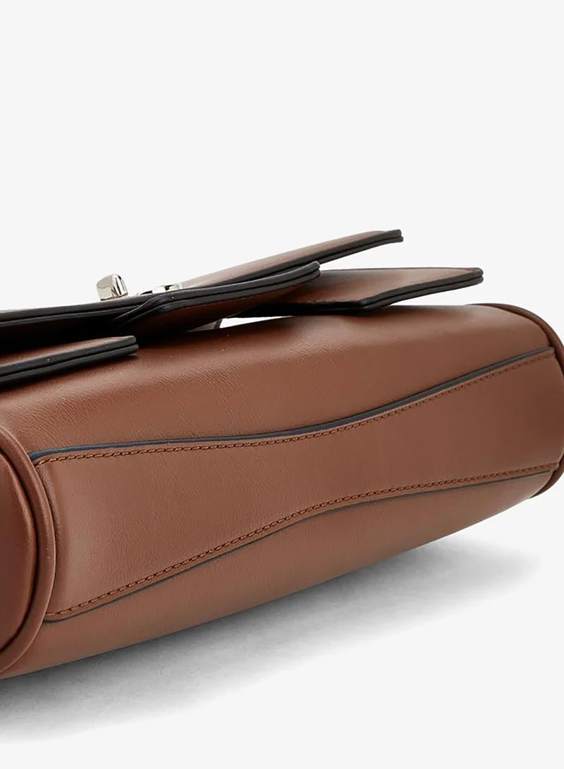 Celeste TAN Solid Crossbody Bag With Strap Handle for Women | Best Price UAE