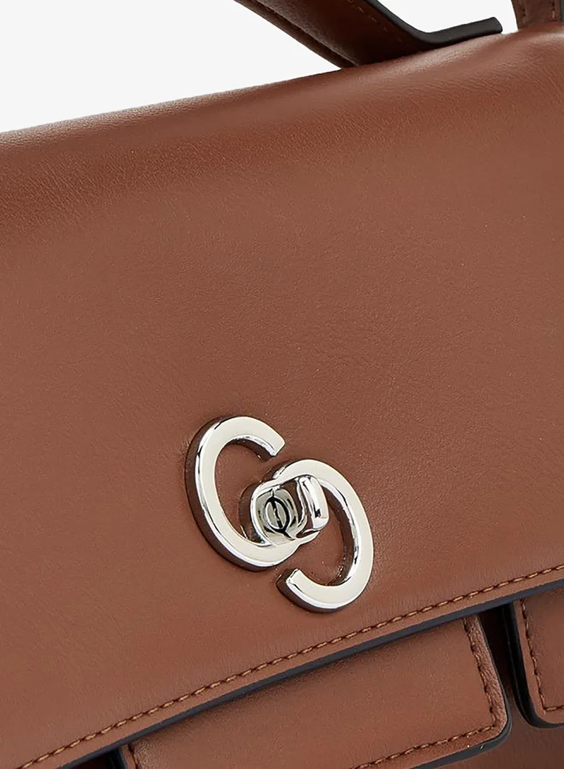 Celeste TAN Solid Crossbody Bag With Strap Handle for Women | Best Price UAE