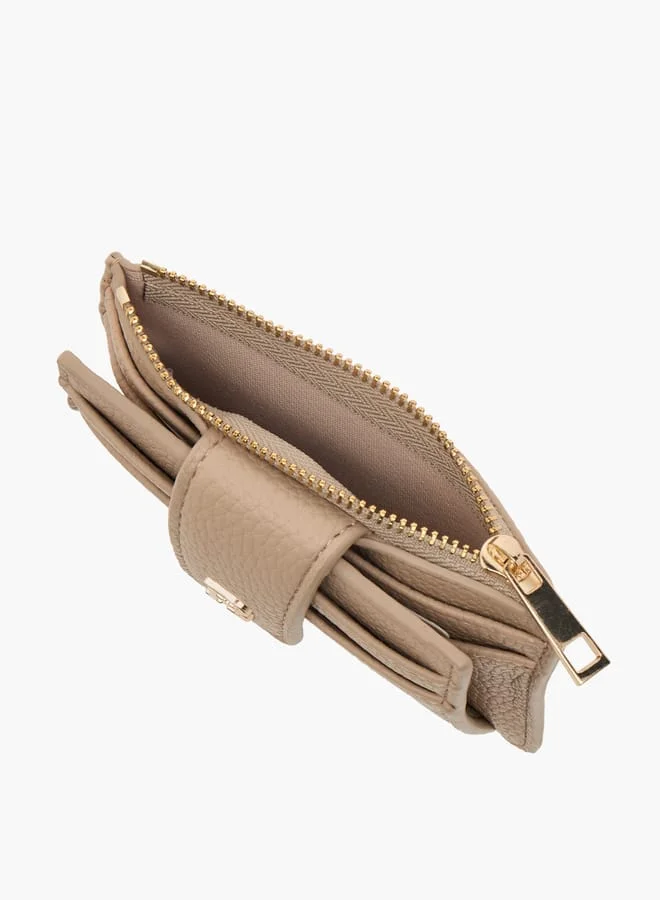 Flora Bella By Shoexpress Womens Textured Wallet With Zip Closure