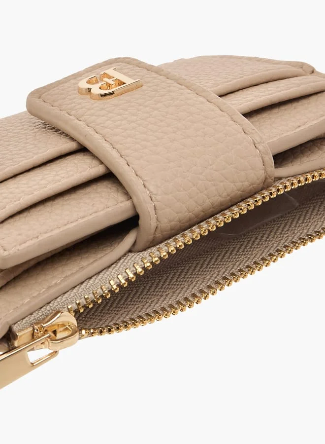 Flora Bella By Shoexpress Womens Textured Wallet With Zip Closure