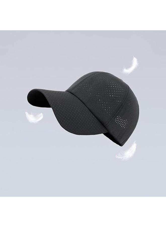 Unisex Breathable Sports Baseball Cap with Ventilation Holes – Lightweight Adjustable Summer Hat for Men & Women – UV Protection Outdoor Running Gym Cap – Casual Plain Adjustable Strap Cap (7 Colors Available) - Image 4
