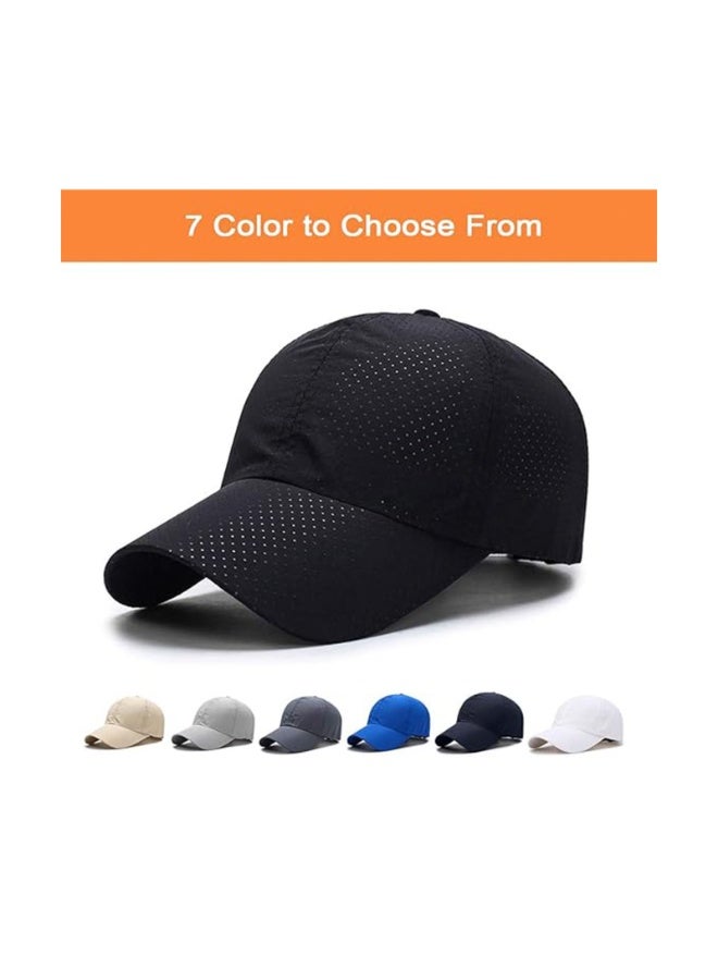 Unisex Breathable Sports Baseball Cap with Ventilation Holes – Lightweight Adjustable Summer Hat for Men & Women – UV Protection Outdoor Running Gym Cap – Casual Plain Adjustable Strap Cap (7 Colors Available) - Image 1