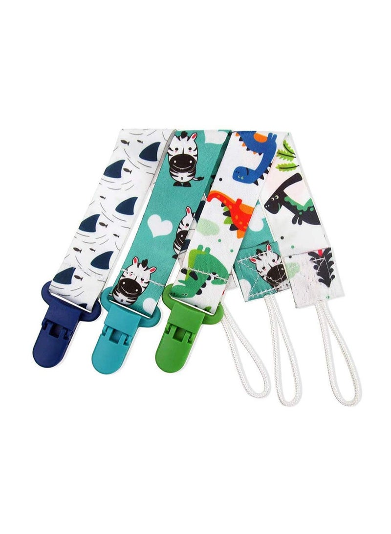 Durable Baby Pacifier Clips Set of 3 Stylish Designs for Infants Keeps Pacifiers Clean and Convenient - Image 1