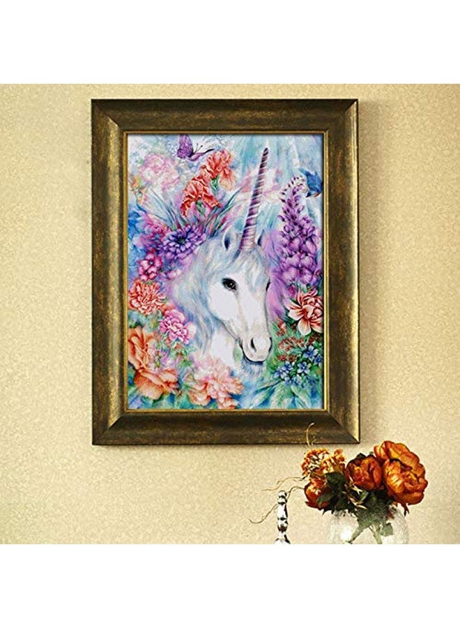 HASTHIP® DIY 5D Full Drill Diamond Painting, Rhinestone Pasted Cross Stitch Blue Owl Pattern for Home Wall Decoration (Unicorn 2) - Image 4