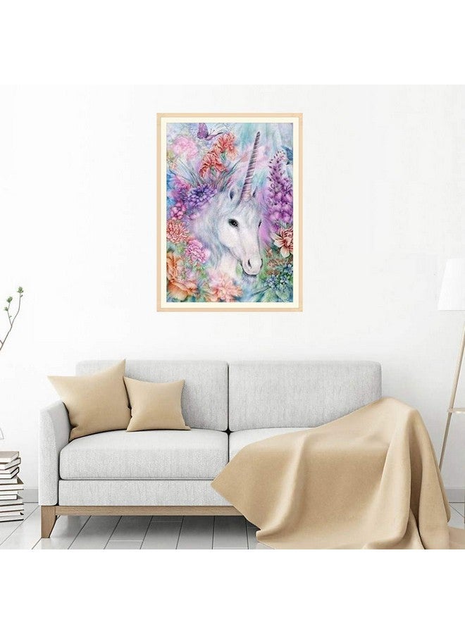 HASTHIP® DIY 5D Full Drill Diamond Painting, Rhinestone Pasted Cross Stitch Blue Owl Pattern for Home Wall Decoration (Unicorn 2) - Image 3