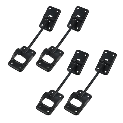 Tsnamay تسناماي 6" 4 قطع حامل باب T-Style لحامل الباب ، حامل الحمولة ، ملحقات RV و معدات الأبواب ، أسود - Image 1