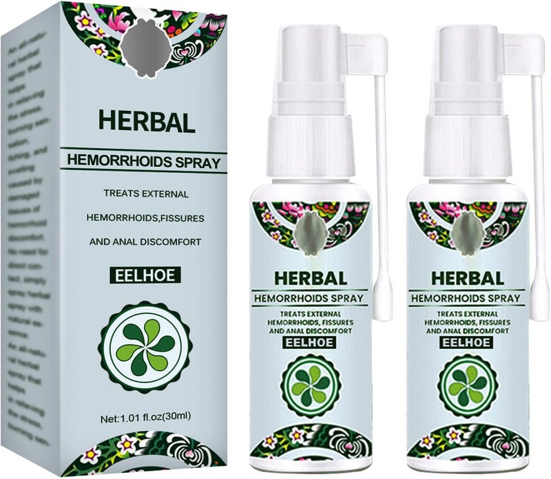 Hemorrhoid - Fast Relief with Hemocare Herbal Hemorrhoids Spray & Analese Numb Cream (2 PCS)
