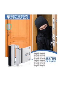 Excefore Home Security Door Lock Reinforcement, 2 Pack Door Locks for Kids Safety, Door Lock with 16 Pcs Screws, Child Proof Door Locks for Doors Inside Upgrade Lock to Defend Your Home, Silver  - Image 5
