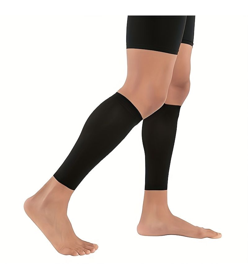 Light Beige Calf Compression Knit Sleeves 20 30 mmHg Skin Friendly for Sports S XL - Image 4