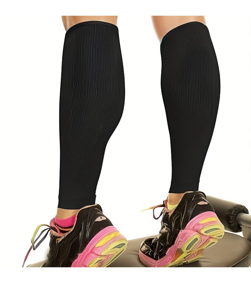 Light Beige Calf Compression Knit Sleeves 20 30 mmHg Skin Friendly for Sports S XL - Image 5