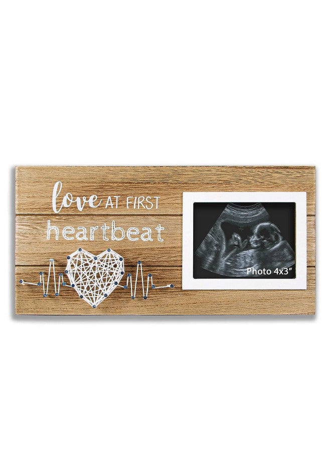 VILIGHT New Mom Gifts - Pregnancy Announcements Baby Gender Reveal Gifts - Love At First Heartbeat Sonogram Picture Frame for Standard 4" x 3" Ultrasound Photo - Image 1