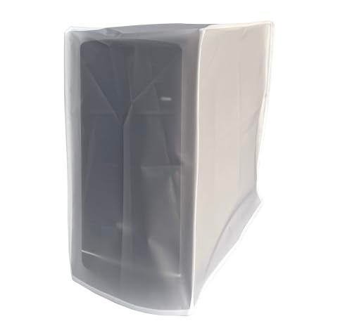CPU Dust Cover Large Size CPU Computer Desktop Gaming PC Mid-Tower Full Body Protective Cover Case with Adjustable Solid Cord Tight Rope Black