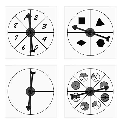 Hotusi Game Spinner Transparent Spinners Dry Erase Math Game Spinner with Rotating Arrow for Party Games and Teaching (15Pack) - Image 3