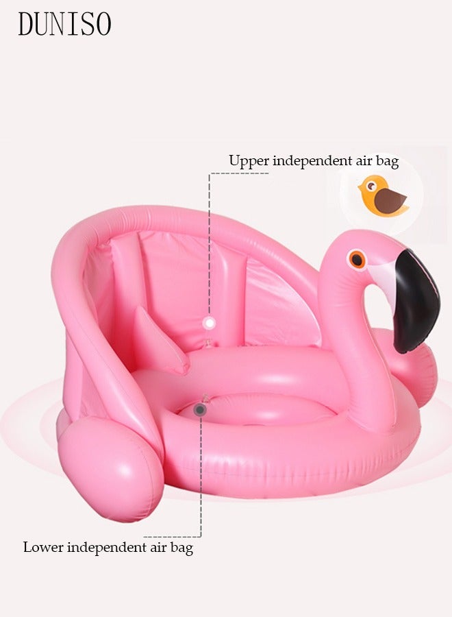 DUNISO Baby Pool Float with Sun Protection Canopy Kids Swimming Float with Safe Bottom Support and Swim Buoy Floats for Age 6-48 Months Family Summer Outdoor Party Favor Safer Swims - Image 4