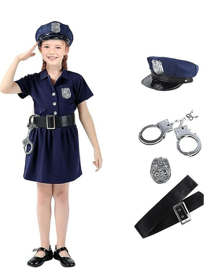 xozgdovg Policemen Cosplay Set，Fancy Dress for Girls  - Image 1