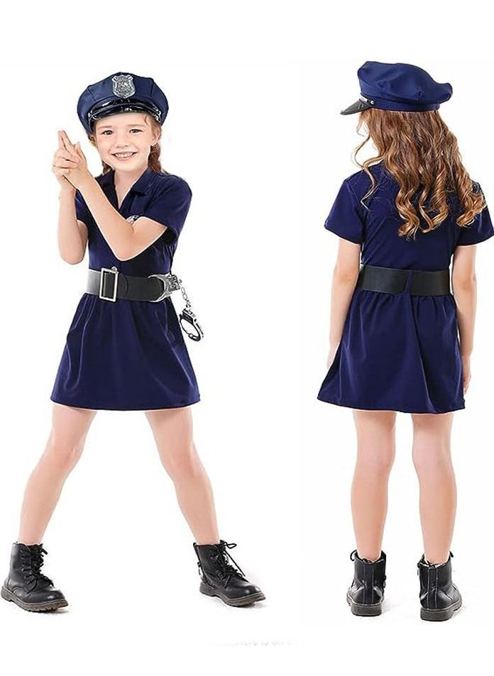 xozgdovg Policemen Cosplay Set，Fancy Dress for Girls  - Image 2