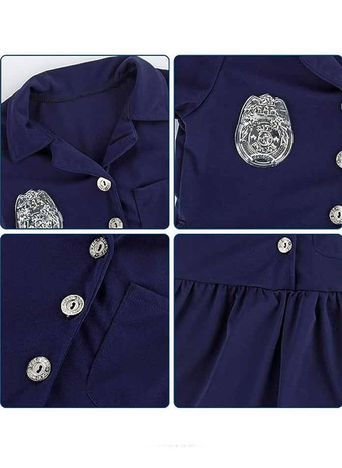 xozgdovg Policemen Cosplay Set，Fancy Dress for Girls  - Image 5
