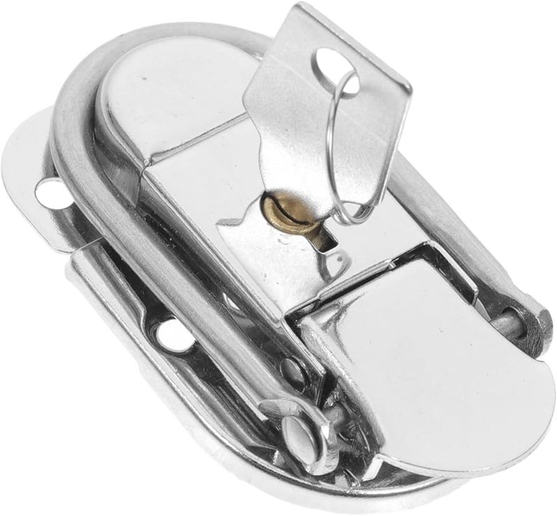 Small Metal Hasp Latch for Suitcase Jewelry Box Tool Box Vintage Locking Mechanism - Image 1