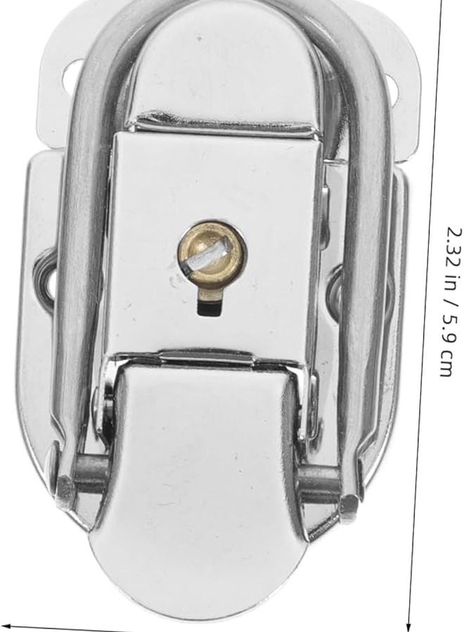 Small Metal Hasp Latch for Suitcase Jewelry Box Tool Box Vintage Locking Mechanism - Image 3