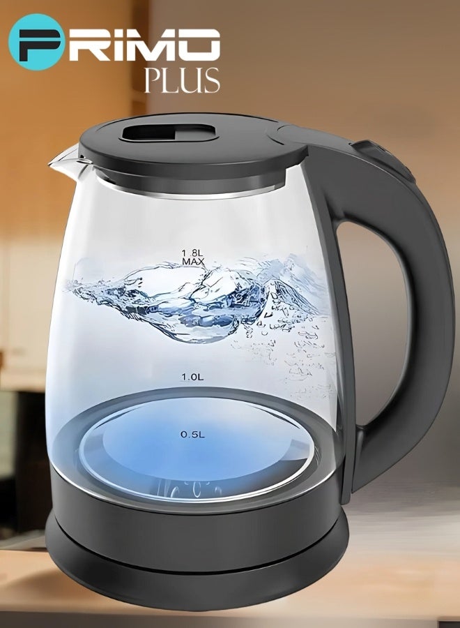 PRIMO PLUS Glass Electric Kettle With LED Light At The Base, 2-Liter Capacity, 1500 Watts - Image 3