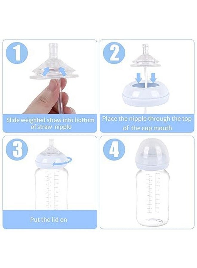 ChengFu Baby Bottle Lid, Baby Bottles Straw Lid, Baby Bottles Straw Cup Compatible with Philips Avent Baby Bottle, Food-Grade Silicone Material, BPA-Free, Spill-Proof(2 Packs) - Image 3