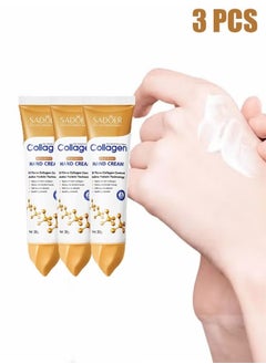 SADOER 3 Pcs Collagen Anti-Aging Face Serum Collagen Anti-Aging Firming Gel Collagen Hand Cream  - Image 1