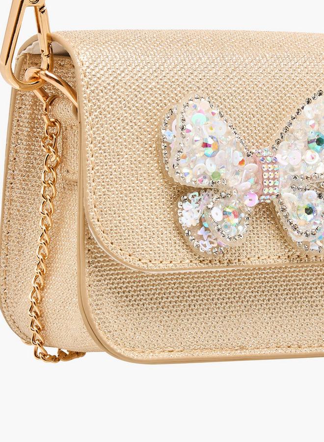 فلورا بيلا من شو إكسبرس حقيبة فلورا بيلا كروس بودي مزينة بفراشة بحزام سلسلة مجموعة رمضان - Image 5