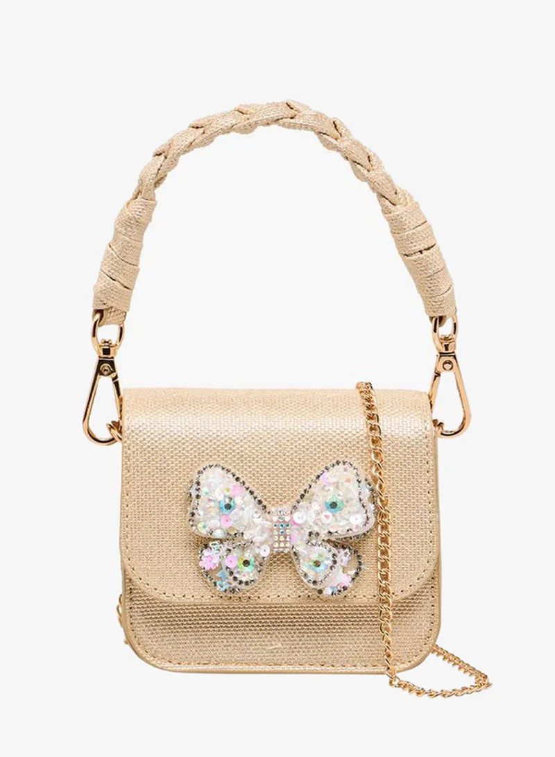 Flora Bella By Shoexpress Flora Bella Embellished Butterfly Crossbody Bag with Chain Strap Ramadan Collection
