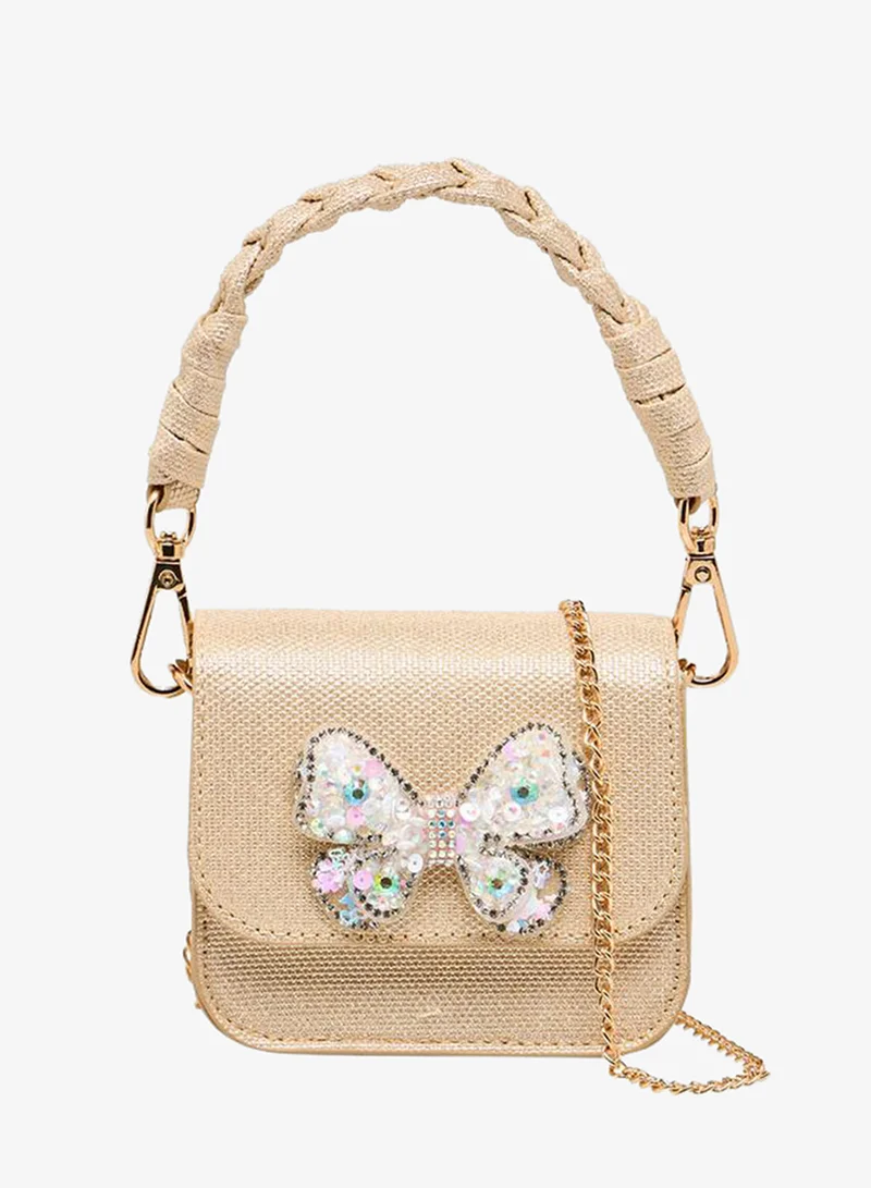 Flora Bella By Shoexpress Flora Bella Embellished Butterfly Crossbody Bag with Chain Strap Ramadan Collection