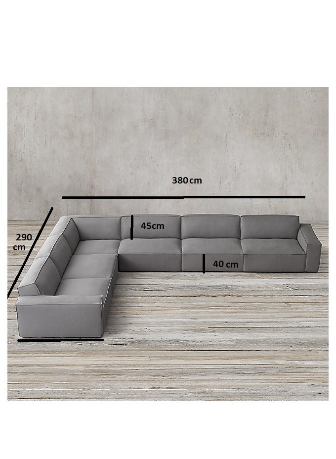 Ripple FURNITURE Simple Leisure  Fashion  Fabric Combination Living Room Sofa  Set  - Image 3