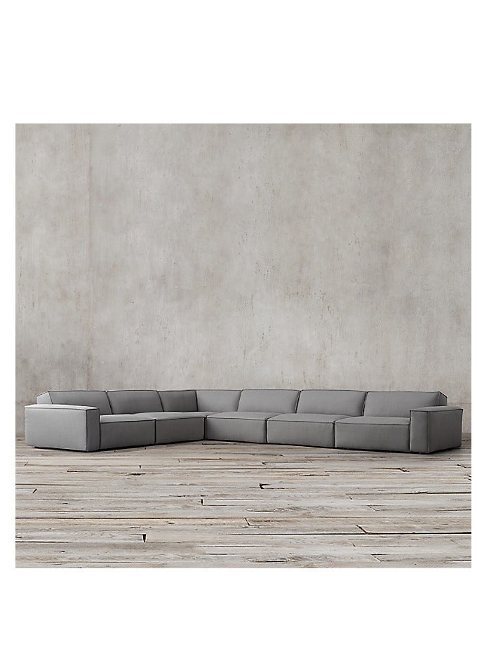 Ripple FURNITURE Simple Leisure  Fashion  Fabric Combination Living Room Sofa  Set  - Image 1