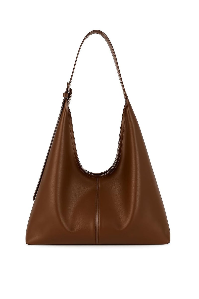ASDIP Women's Hobo Shoulder Handbag, Premium Leather, Large Capacity 15L, Zipper Closure, Classic Style with Interior Pocket, All Season - Image 1