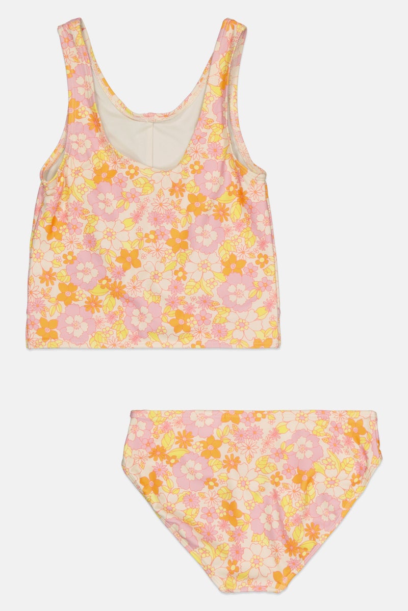 GAP Kids Girl Floral Print Tank Top And Panty Bikini Set, Multicolor - Image 2