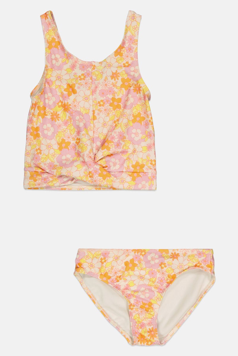 GAP Kids Girl Floral Print Tank Top And Panty Bikini Set, Multicolor - Image 1